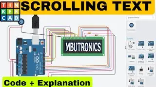 How to Make Scrolling Text on LCD | Arduino TinkerCAD Simulation Tutorial