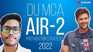 How to Crack DU MCA in 2023 🔥 | DU MCA Rank 2 😎