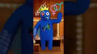 Rainbow Friends Characters Gender Swap Animation #shorts  #rainbowfriends #memes