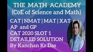 ARITHMETIC AND GEOMETRIC PROGRESSION | CAT 2020 SLOT 1 DETAILED SOLUTION | CAT | NMAT | XAT | MAT