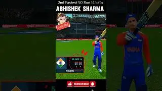 Abhishek Sharma ka Tufani Andaaz 💥 | 14 Balls me 2nd Fastest 50 | IND vs NZ / real cricket 24| #rc24