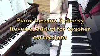 (HD) Piano lesson:  Debussy Reverie