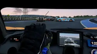 Thread the needle!  Last lap crash navigation