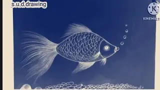 Drawing a fish /how to draw /white pen drawing #fishdrawing #howtodraw #whitepen #art