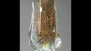 Contoured bullicante sommerso vase with 'Archimede Seguso Murano' label