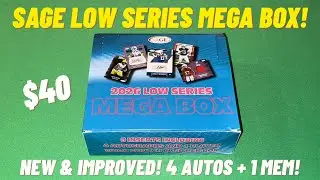 2026 Sage Football Low Series Mega Box Opening Review! Great Value! 4 Autos! New Retail Sports Cards