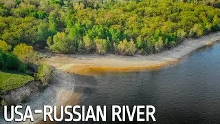 USA - RUSSIAN RIVER. Drone video.