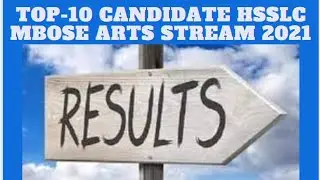 Top-10 candidate in Arts stream MBOSE HSSLC 2021 RESULT