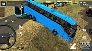 BUSSID Season 2 – Part 41 🔥 | Narrow Mountain Road Pe Bus Ka Control 😨 couch bus simulator India 🌲