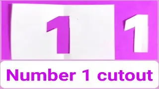 How to cutout number 1 shaped piece of paper #number #shape #scissors #papercutting