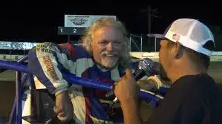 Steve Wilbur in victory lane at Path Valley 7-23-22