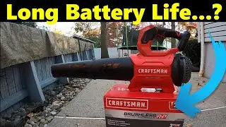 Craftsman 20v Brushless Leaf Blower | How long does the battery last?
