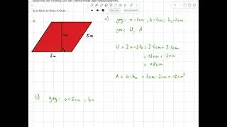 Parallelogramm: Umfang und Flächeninhalt