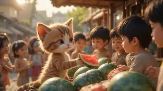 &ldquo;The Watermelon Kitten 🍉 &mdash; Small Paws, Big Dreams&rdquo;#cute#funnycats#kittens#foryou  