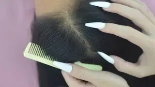 ASMR Hair Sounds With Hair Play, Hair Parting & Combing For Sleep Better