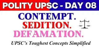 Polity for UPSC | Contempt of Court, Sedition & Anti-Defamation Law Explained | Elite IAS