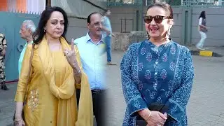 Hema Malini & Divya Dutta Cast Their Vote In BMC Election