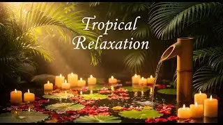 Soothing Zen Flow Ambience Bamboo Fountain and Candle Glow for Relaxation Meditation Sleep Serenity