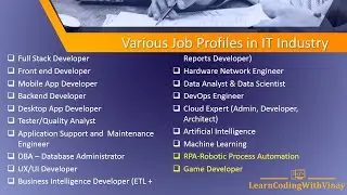 Video 10: RPA Developer & Game Developer