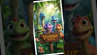 Welcome To The Dinosaur World! #shorts #kidssong #dinosaur #trending #ai #hooplakidz