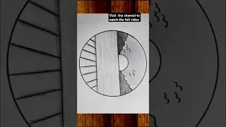 Circle Drawing#easyscenary#scenery#circlescenery#circle#art#drawing#cat#pencil#easydrawing#sketch#yt
