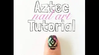 Aztec Nail Art Tutorial Over Gradient Nails by @emmaflhair