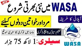Wasa Jobs 2022 | New Jobs Today | Govt Jobs in Punjab 2022 | Jobs in Pakistan 2022