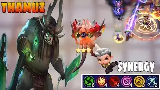 THAMUZ NEW HERO MAGIC CHESS UPDATE 3 STAR WITH ELEMENTALIST FULL SYNERGY GAMEPLAY.