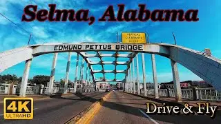 Drive and Fly in 4k - Selma, AL / Relaxing / Lofi / Chill Study Beats