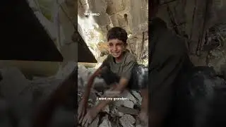 Palestinian child searches for his grandparents killed by Israeli army