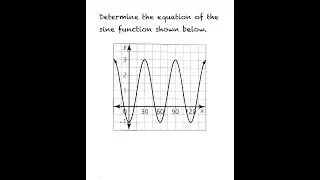 Equation of a sine function