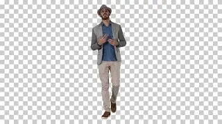 Trendy, Cheerful Male Presenter Stock Video