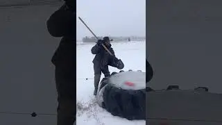 Breaking Ice during Snow Storm 2026