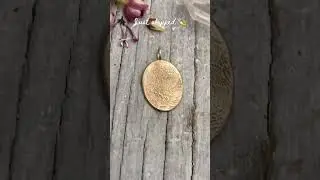 Gold Memorial Fingerprint Pendant