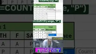 ✅🔥How to track attendance  #excel #microsoftexcel #datavisualization #exceltips #microsoftoffice