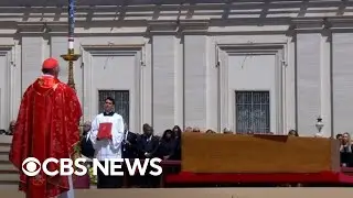 Final blessing of the coffin of Pope Francis