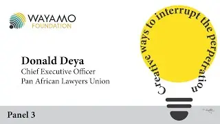 PANEL 3 Q&A: Donald Deya on universal jurisdiction in Africa and prosecuting atrocity crimes