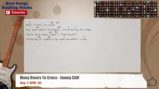 🎸 Many Rivers To Cross - Jimmy Cliff Guitar Backing Track with chords and lyrics