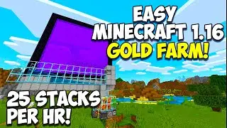 SIMPLE Minecraft 1.16 GOLD FARM TUTORIAL! Minecraft Bedrock (PS4,XBOX,SWITCH,MCPE)