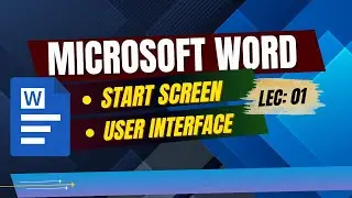 01 MS Word basic Introduction | Microsoft Word User Interface | Start Screen