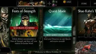 mortal combat (mobile)  How to start quest mode and collect rewards