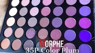 Morphe 35P Color Plum Eye Shadow Palette Brilliant Purple