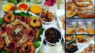 مائدة رمضان 2021 بدون تفكير من عجينة وحدة😊 خرجت محنشة عائلية وكرواصة 🥐 مقرمشة