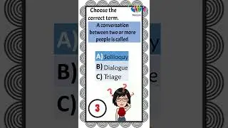 Choose the correct option | English Quiz | Choose the correct term #shorts