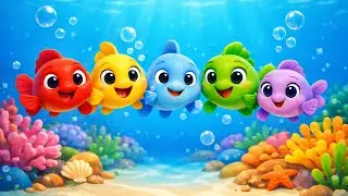 Five Little Fish | Fun Underwater Counting Rhyme for Toddlers & Preschool Kids