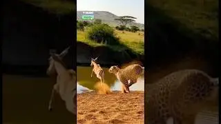 Predators Collide 🦌🐆? #wildlife  #nature #predator #wildanimals
