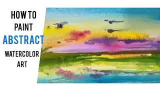 How to Paint Abstract Watercolor Art (Easy & Colorful)🖌️