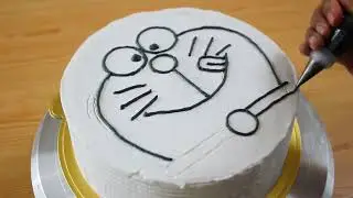 Doraemon cake very easy to way #viralvideo 