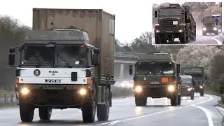 British Army convoys in the pouring rain! 🚛🌧️