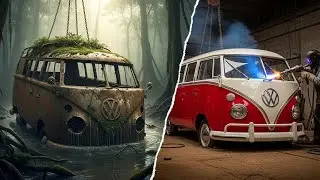 The Swamp Monster! Asmr Car Restoration! Full Restoration of 1962 VW T1 Samba @auto_secrets90 